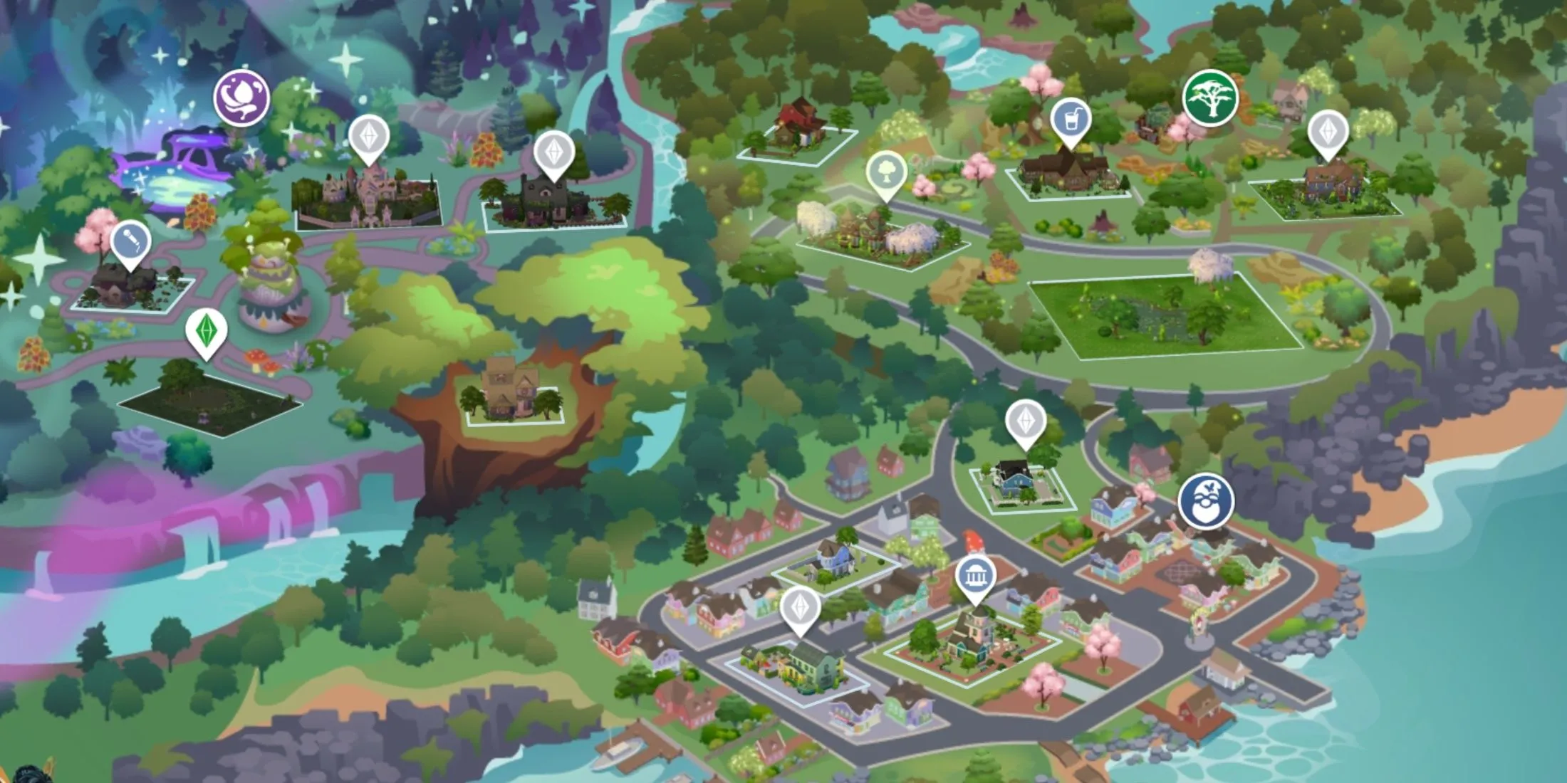 Khung cảnh thần tiên tại Innisgreen The Sims 4 phù hợp với Sims tiên
