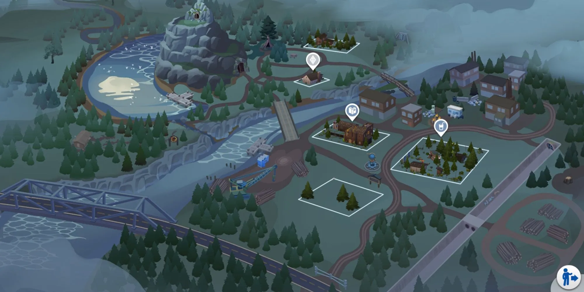 Môi trường hoang dã của Moonwood Mill The Sims 4 dành cho người sói