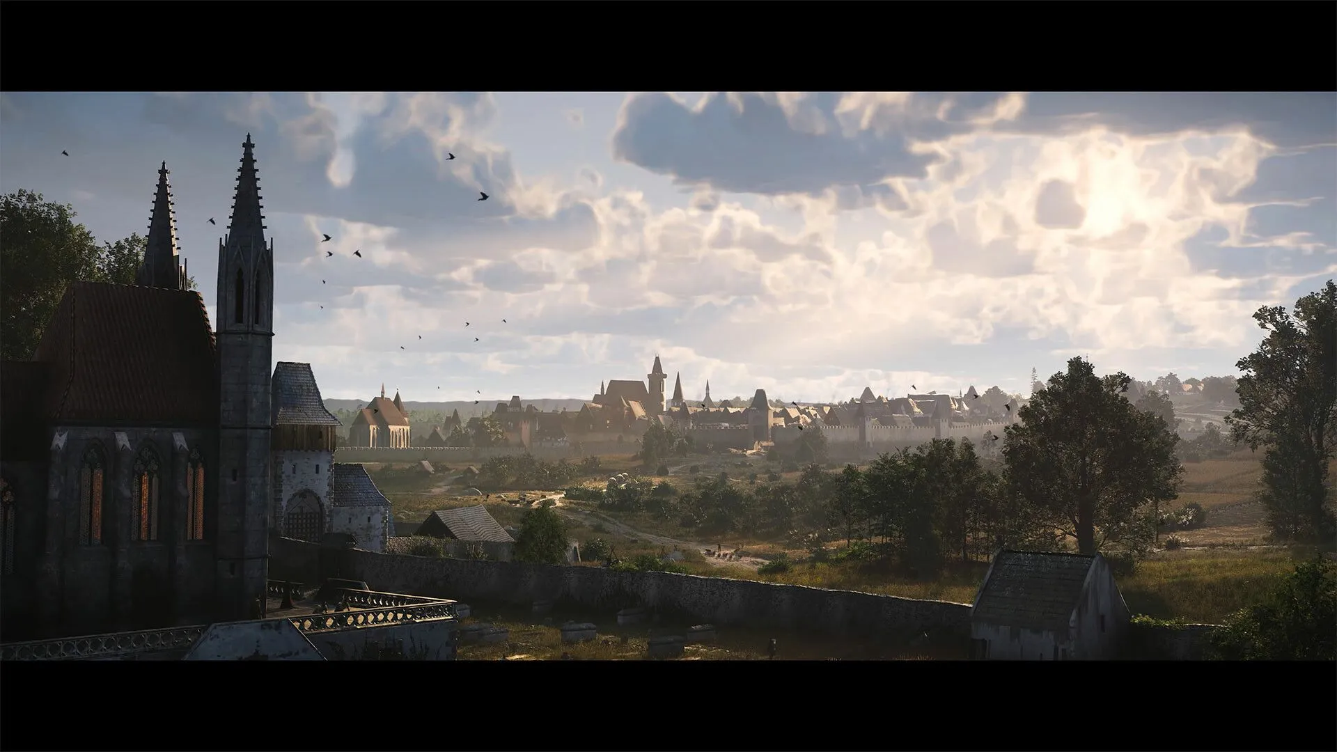 Một cảnh quay trong Kingdom Come: Deliverance II, cho thấy môi trường game chi tiết với ánh sáng chân thực, phản ánh khả năng xử lý đồ họa của CryEngine trong việc tái tạo lịch sử Bohemia.