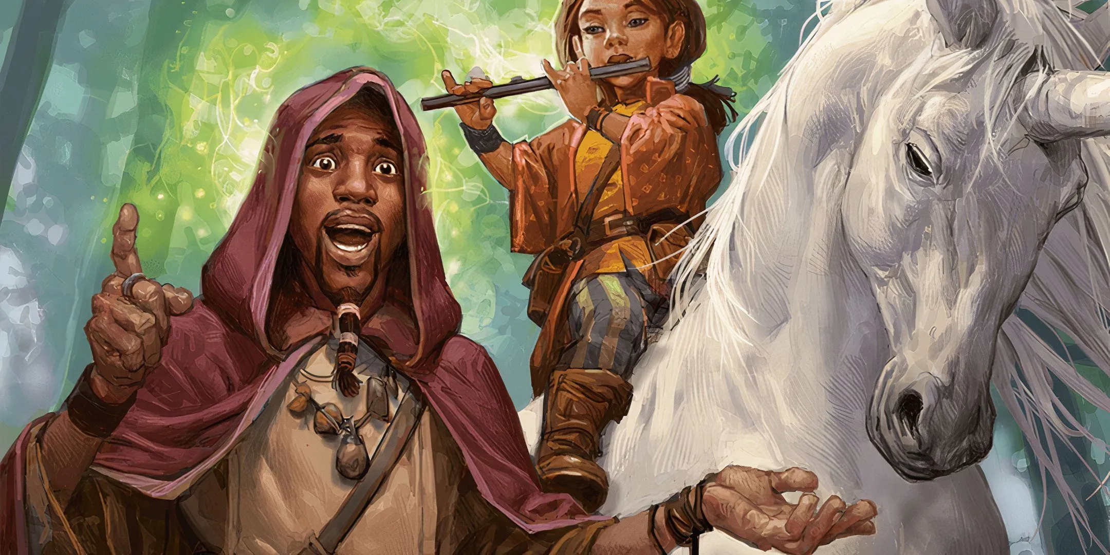Một nhạc công (Bard) sử dụng kỹ năng Inspiration hỗ trợ đồng đội trong Dungeons & Dragons.