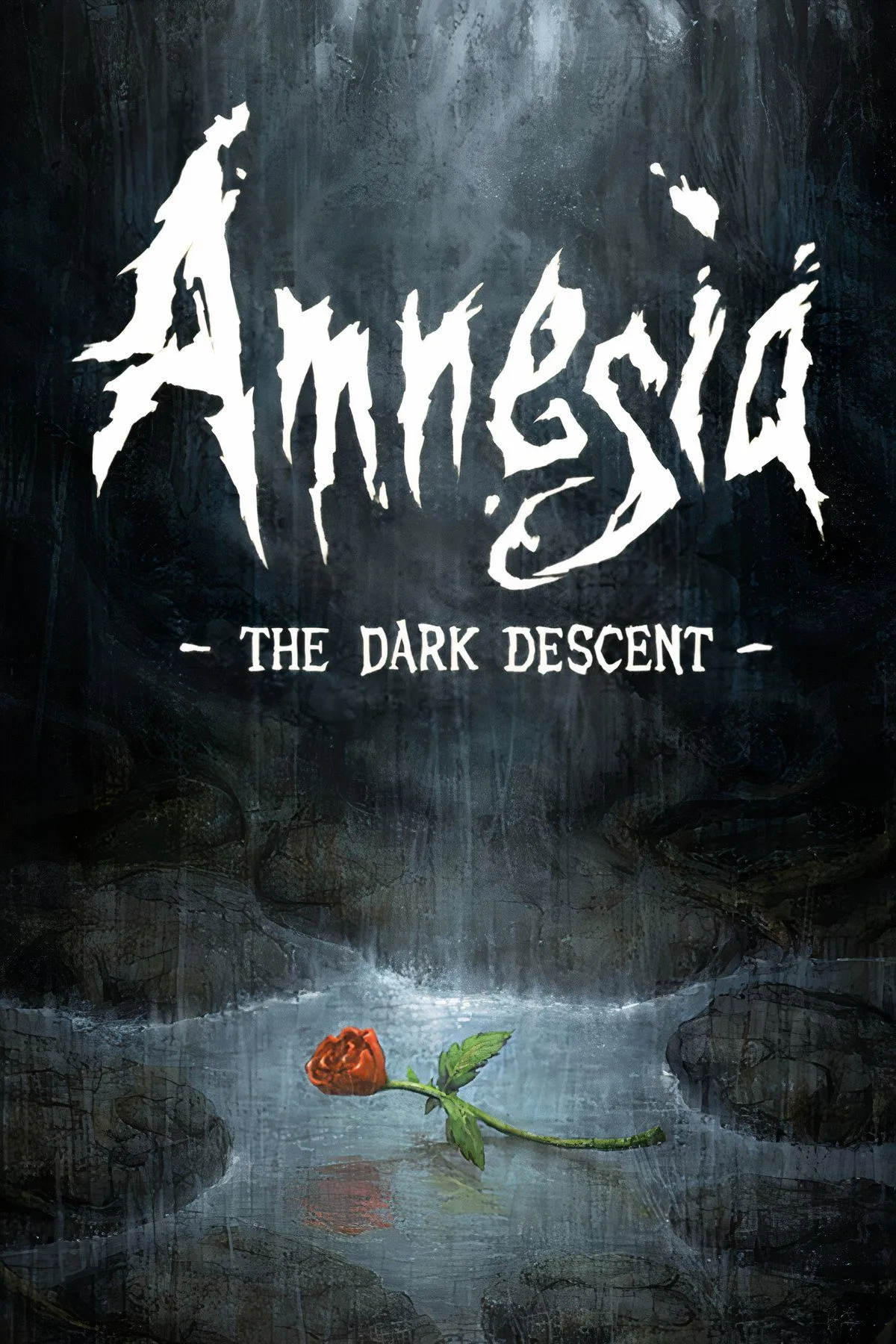 Nhân vật Daniel trong Amnesia: The Dark Descent đang đi qua một hành lang tối tăm và cổ kính trong lâu đài