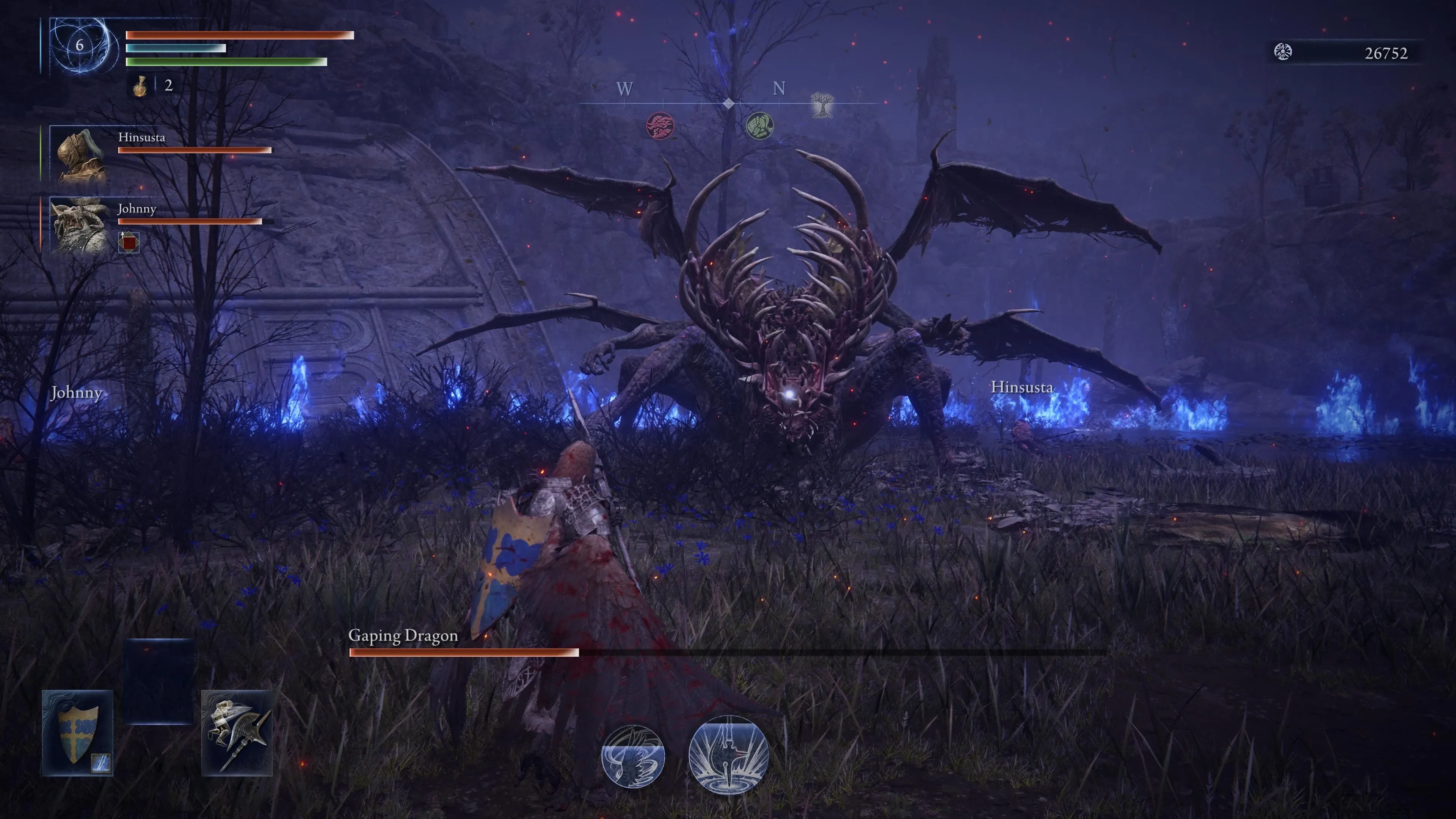 Nhân vật Elden Ring Nightreign đối đầu với Gaping Dragon từ Dark Souls