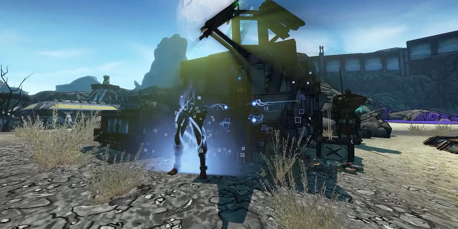Nhân vật hồi sinh tại trạm New-U trong game Borderlands 2