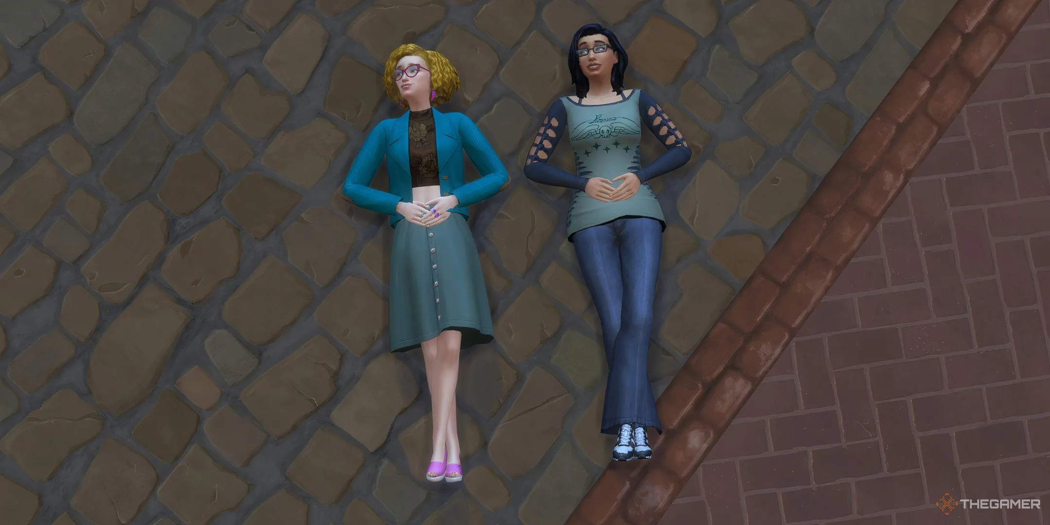 Nhân vật Sim ngắm mây cùng một Sim nữ khác trong The Sims 4, một cách &quot;tán tỉnh&quot; độc đáo