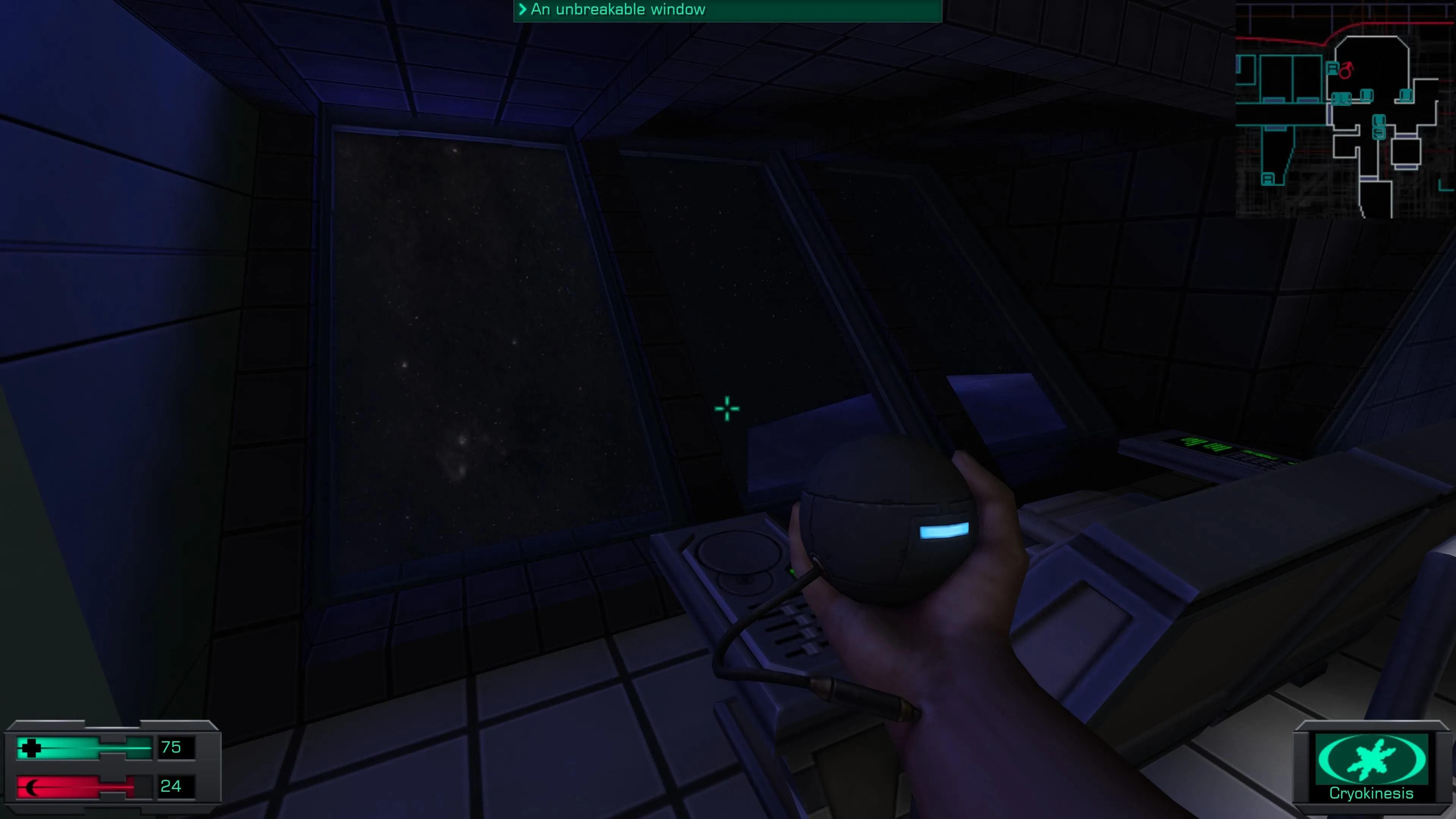 Nhân vật sử dụng năng lực Psionic trong System Shock 2 Remaster, gợi nhớ BioShock.