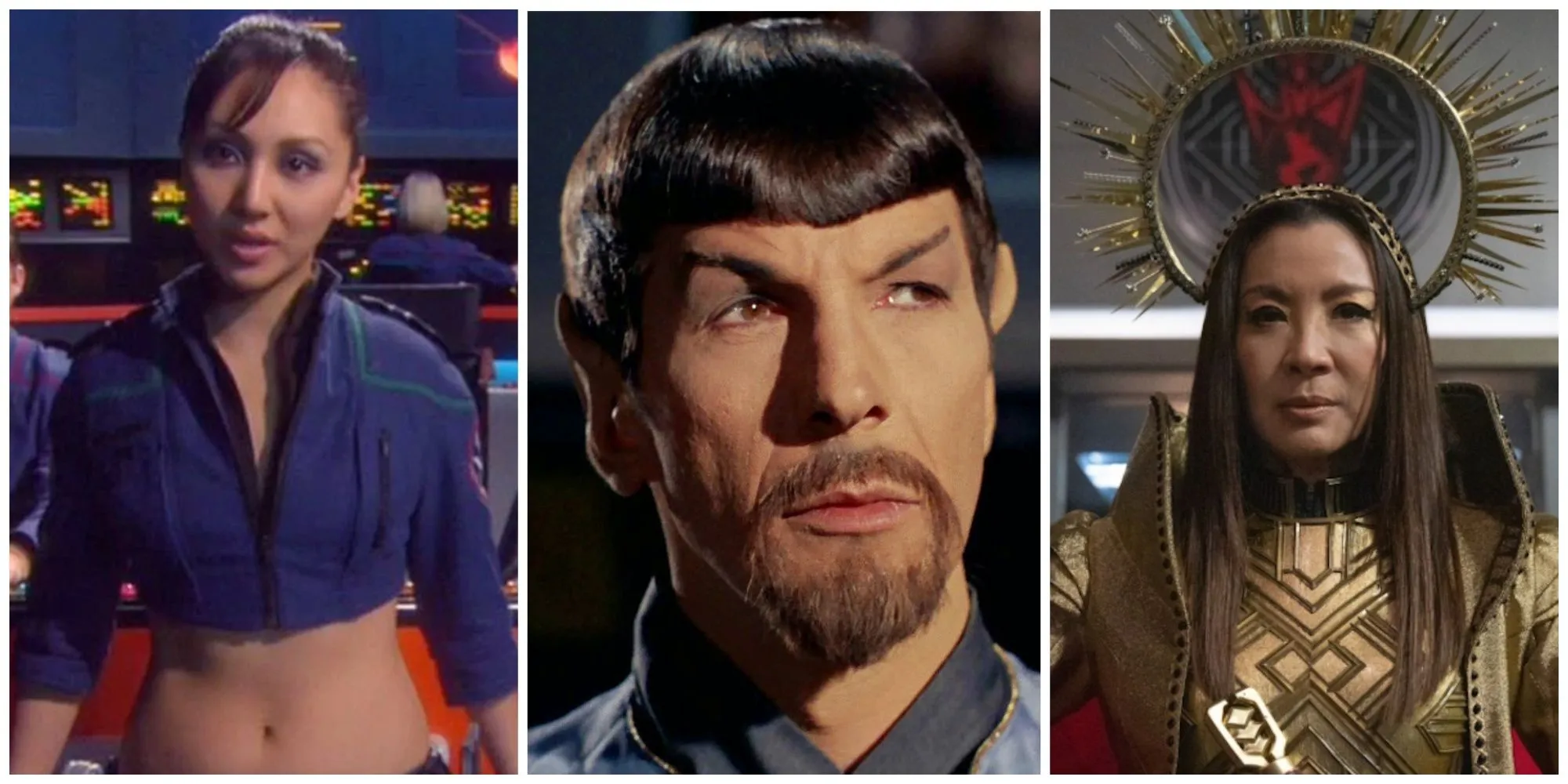 Phác thảo các phiên bản nhân vật Star Trek trong Vũ Trụ Gương, biểu trưng cho sự biến đổi và đối lập trong thiết kế nhân vật đa vũ trụ.