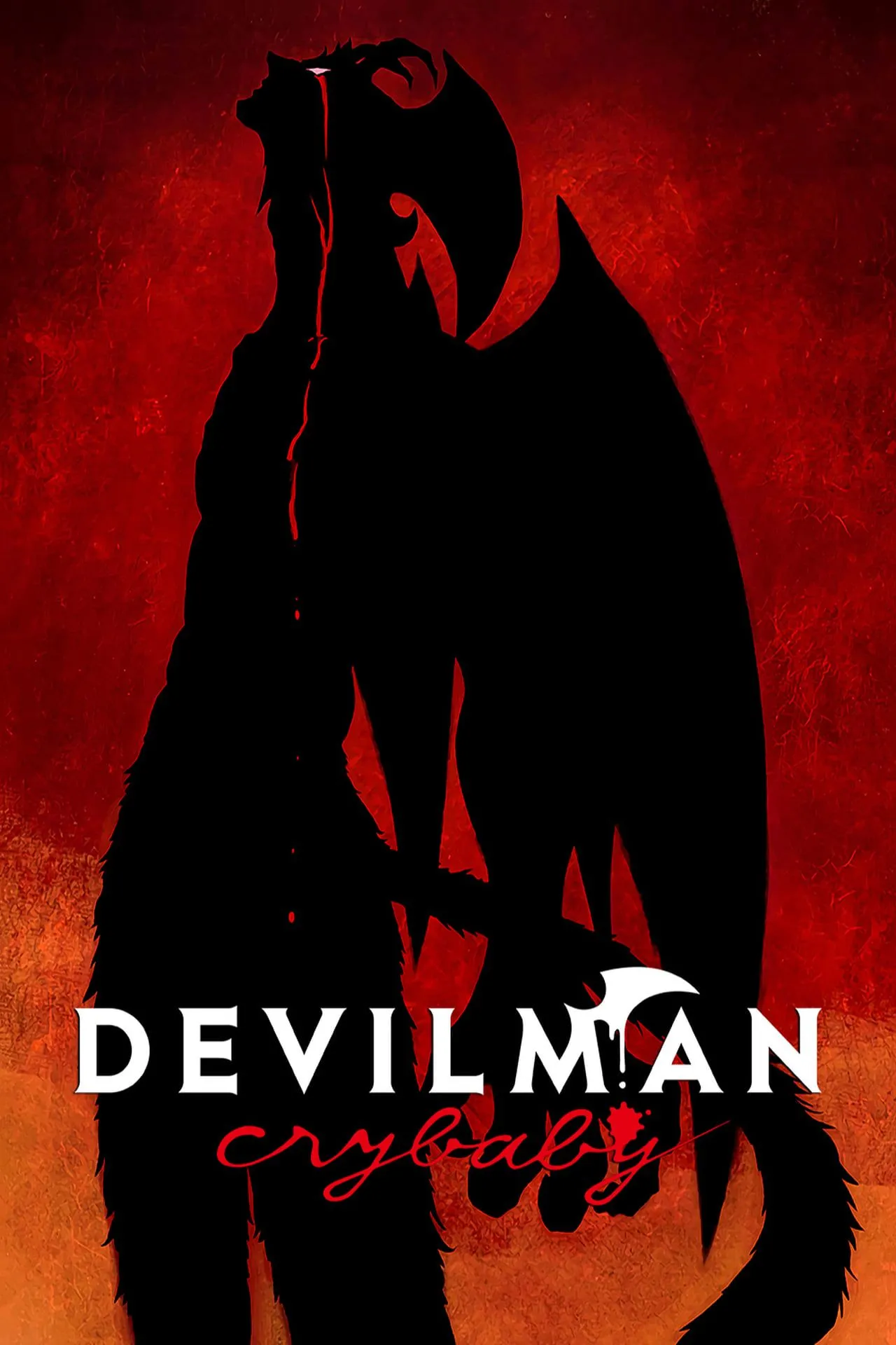 Poster anime Devilman Crybaby, nhấn mạnh yếu tố kinh dị và hình ảnh mang tính biểu tượng.