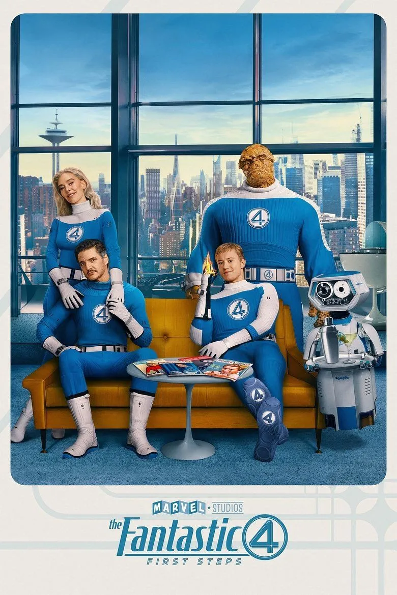 Poster chính thức của phim Fantastic Four: First Steps từ Marvel Studios