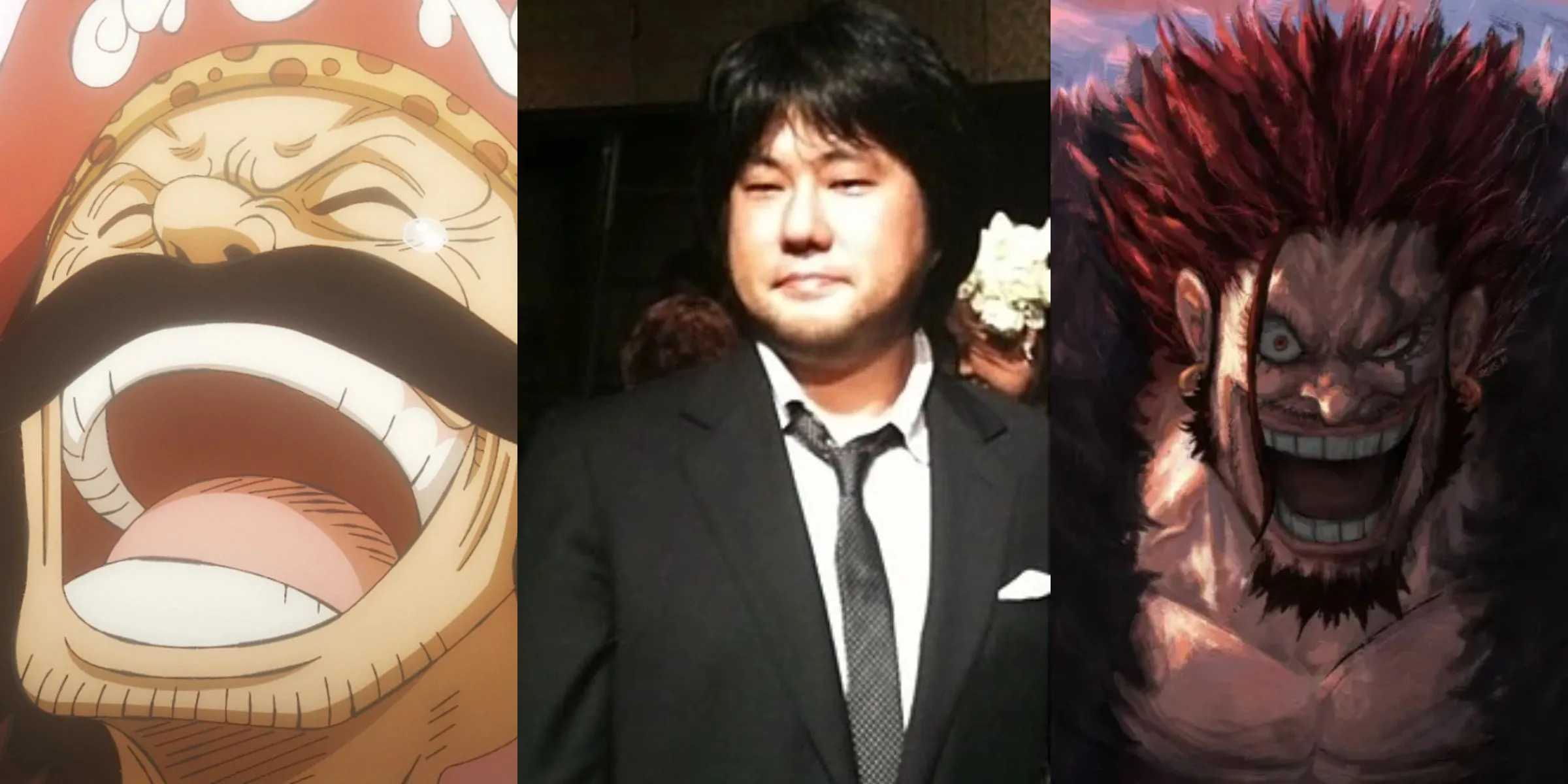 Roger và Rocks, hai đối thủ huyền thoại trong One Piece, thường được so sánh với Whitebeard về sức mạnh.