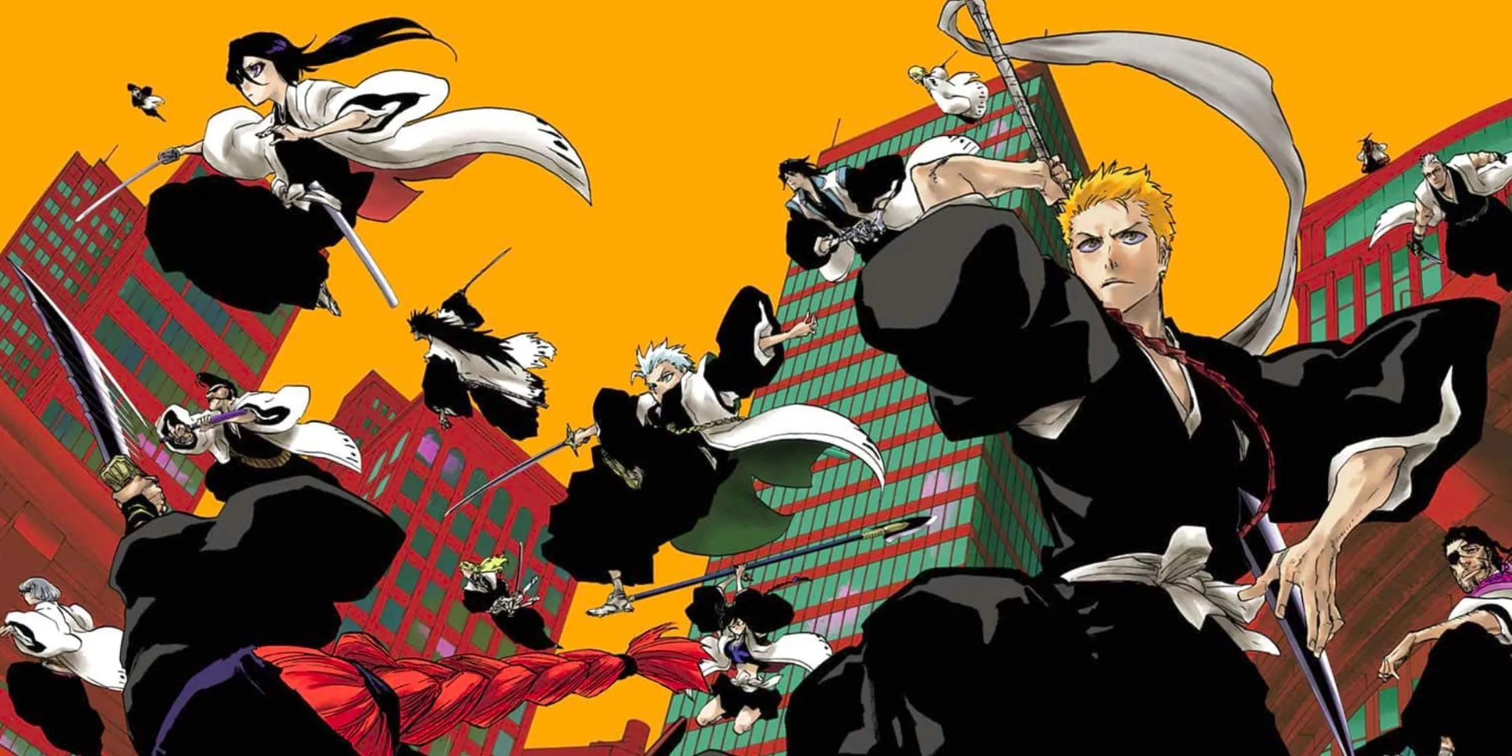 Tạo hình Ichigo Kurosaki và các nhân vật chính trong bối cảnh vũ trụ Bleach, gợi mở các dự án game mới.