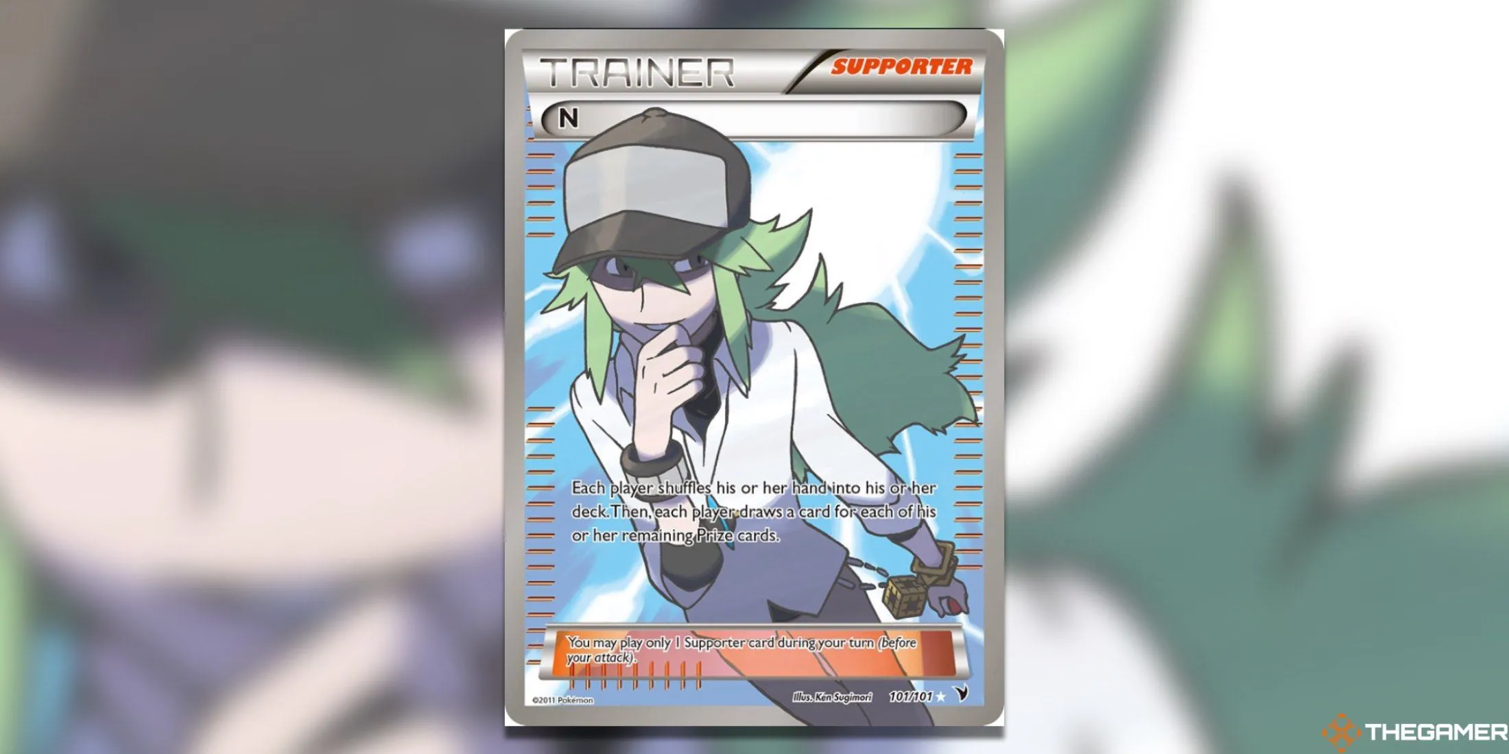 Thẻ bài N (Full Art) từ bộ Noble Victories trong Pokémon TCG.
