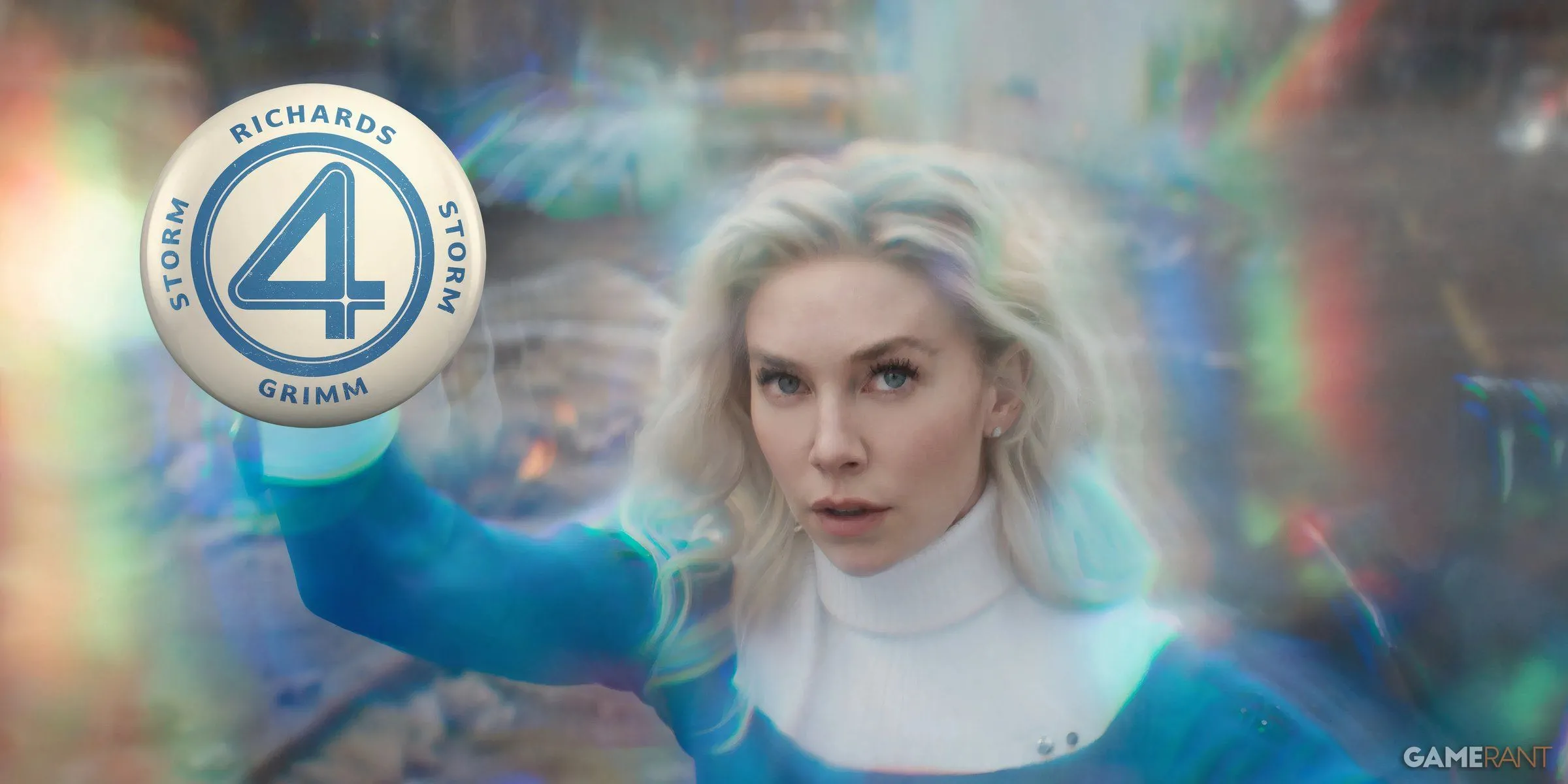 Vanessa Kirby trong vai Sue Storm với trang phục Invisible Woman, thảo luận về thử thách hóa thân vào nhân vật mẹ bầu trong Fantastic Four: First Steps