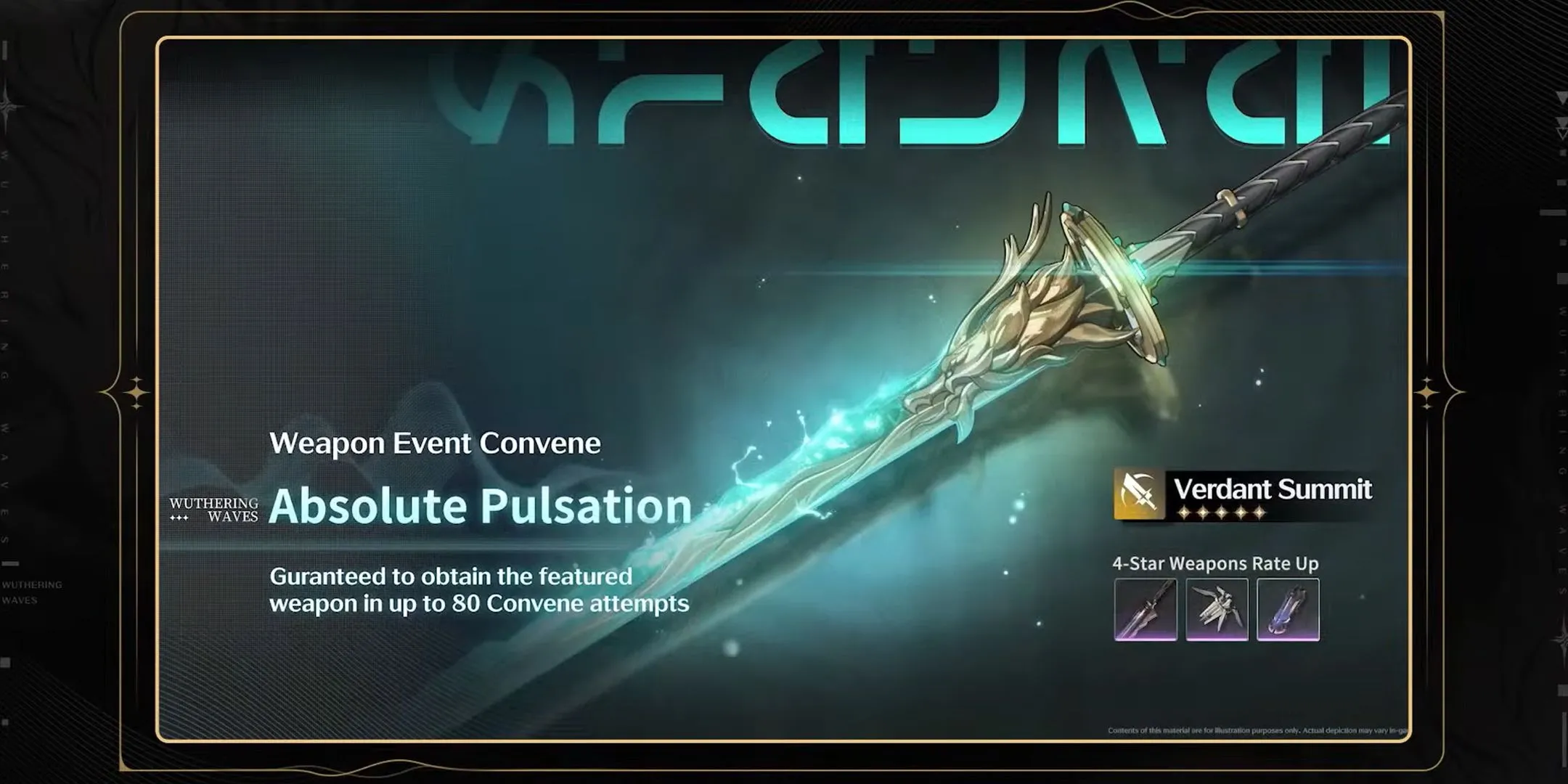 Verdant Summit: Banner vũ khí giới hạn cho Jiyan trong Wuthering Waves 1.0.