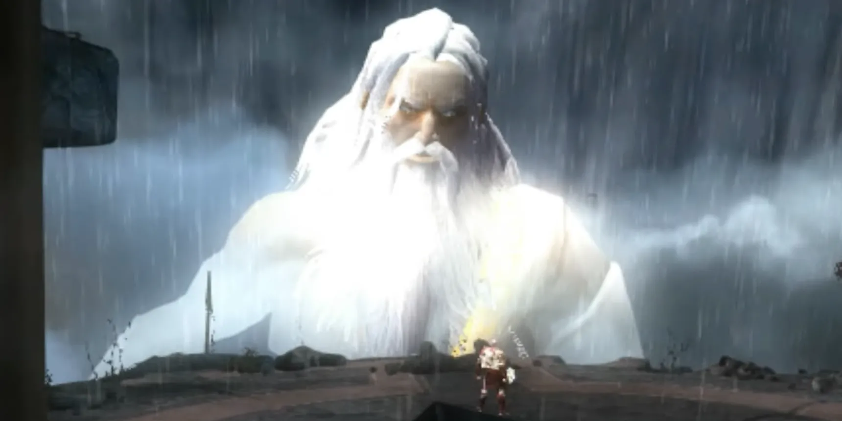 Zeus, vị thần tối cao của đỉnh Olympus và là trùm cuối đầy quyền năng trong God of War 2.